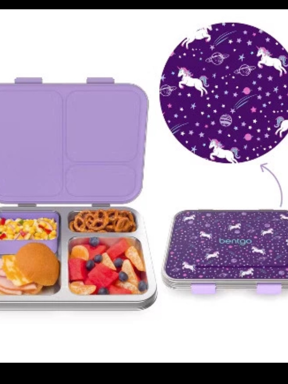 Bentgo Kids' Stainless Steel Bento Lunch Box - Unicorn